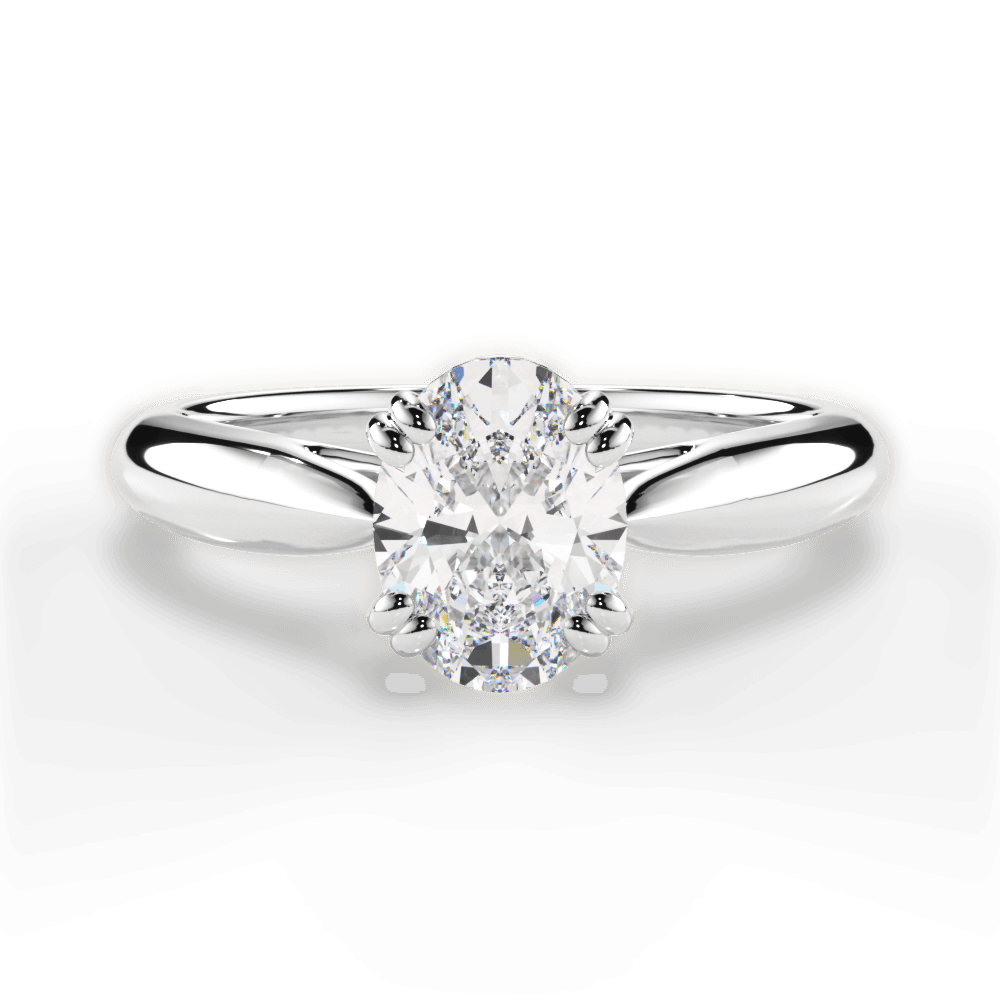 Camila Oval Cut Lab Grown Diamond 18Kt White Gold Engagement Ring