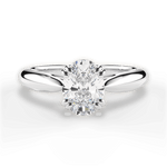 Camila Oval Cut Lab Grown Diamond 18Kt White Gold Engagement Ring