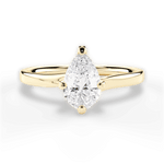 Ashley Pear Cut Lab Grown Diamond 18Kt Yellow Gold Engagement Ring
