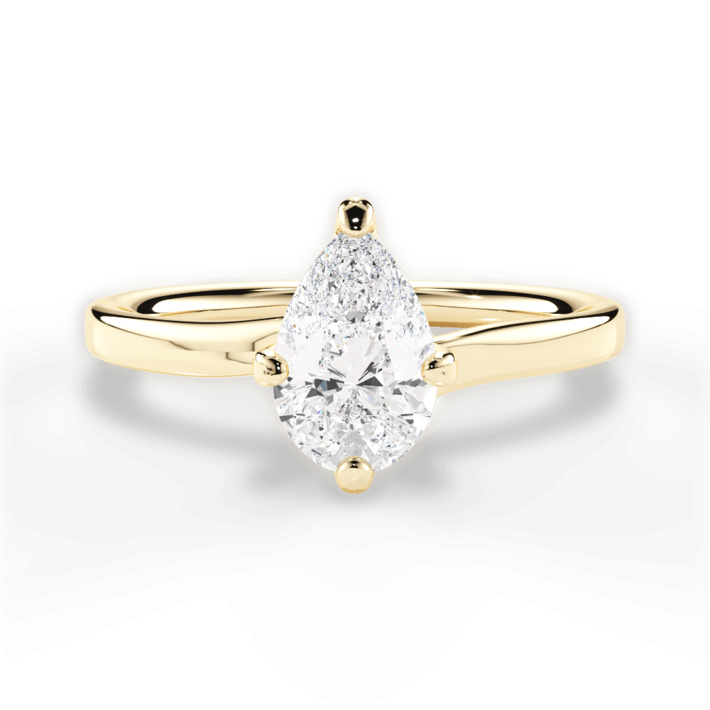 Ashley Pear Cut Lab Grown Diamond 18Kt Yellow Gold Engagement Ring
