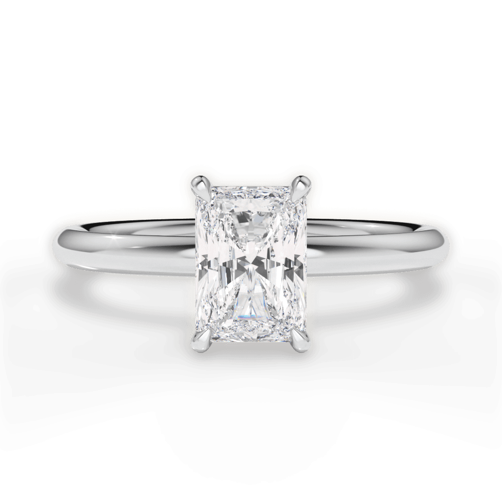 Brenda Radiant Cut Lab Grown Diamond 14Kt White Gold Engagement Ring