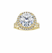 Load image into Gallery viewer, Bridal set, engagement ring in rose gold and natural diamonds