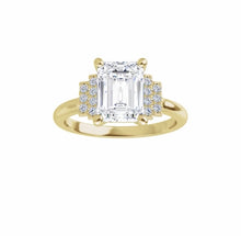 Load image into Gallery viewer, Bridal set, ring in rose gold and natural diamonds.