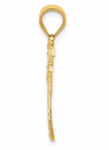 Charm, 14kt yellow gold palm tree.