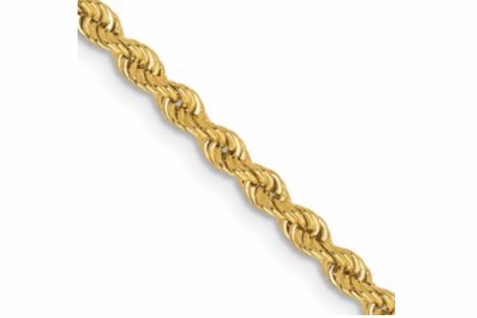 Rope chain, yellow gold 18”