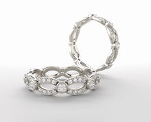 Load image into Gallery viewer, Diamond eternity band white gold &amp; natural diamonds