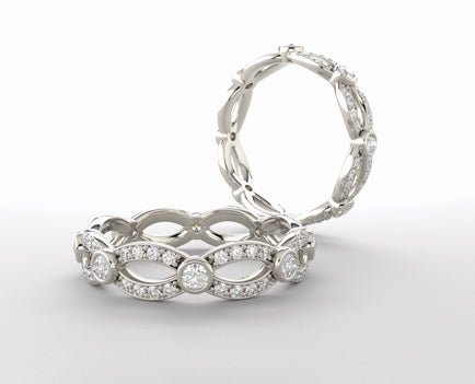 Diamond eternity band white gold & natural diamonds