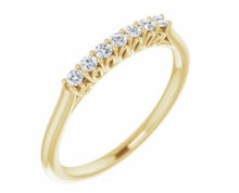 Load image into Gallery viewer, Diamond band rose gold 1/5ctw