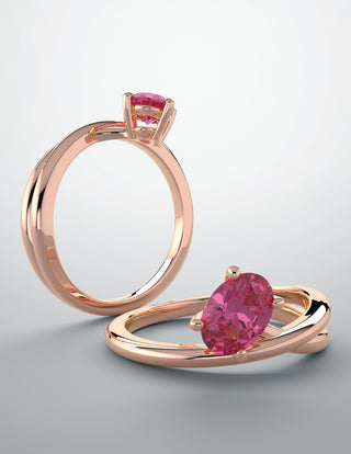 Color gem ring pink tourmaline