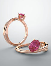 Load image into Gallery viewer, Color gem ring pink tourmaline