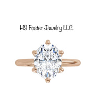 Load image into Gallery viewer, Yellow gold natural oval diamond ring.