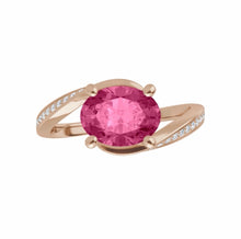 Load image into Gallery viewer, Color gem ring natural tourmaline &amp; diamond
