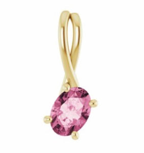 A pendant, rose gold and pink spinel
