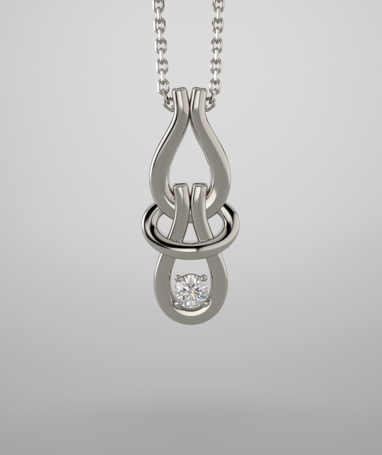A pendant, continuum & lab grown diamond