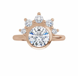 Bridal set ring, white gold & natural diamonds.