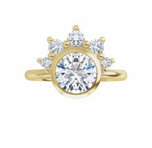 Load image into Gallery viewer, Bridal set ring, white gold &amp; natural diamonds.