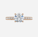 Color gem ring with 6mm purple amethyst & 19 diamonds