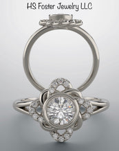 Load image into Gallery viewer, White gold and natural diamond ring.