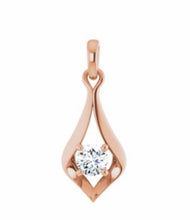 Load image into Gallery viewer, A pendant, white gold &amp; lab grown diamond.