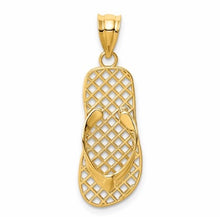 Load image into Gallery viewer, Charm, mesh flip flop pendant. qg