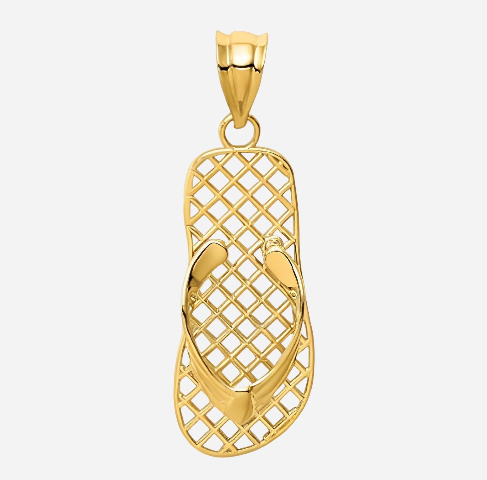 Charm, mesh flip flop pendant