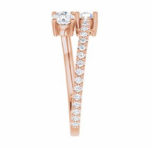 Load image into Gallery viewer, Diamond ring, rose gold and lab grown diamonds, fashion