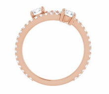 Load image into Gallery viewer, Diamond ring, rose gold and lab grown diamonds, fashion
