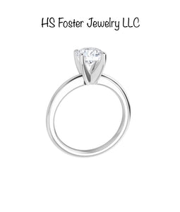 Continuum silver (wears like 14kt white gold )  Moissanite ring.