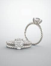 Load image into Gallery viewer, Bridal set oval natural diamond