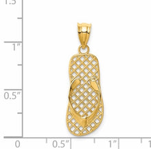 Load image into Gallery viewer, Charm, mesh flip flop pendant. qg