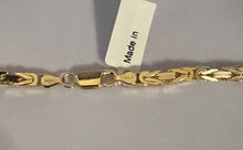 Load image into Gallery viewer, Byzantine 10kt yellow gold  chain 22 inch 4 mm.