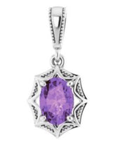 Load image into Gallery viewer, A pendant, 14kt rose gold 6x4mm natural amethyst