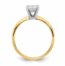 Load image into Gallery viewer, Moissanite in yellow gold Emerald cut. NICE!