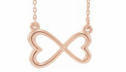 Pendant infinity heart rose gold