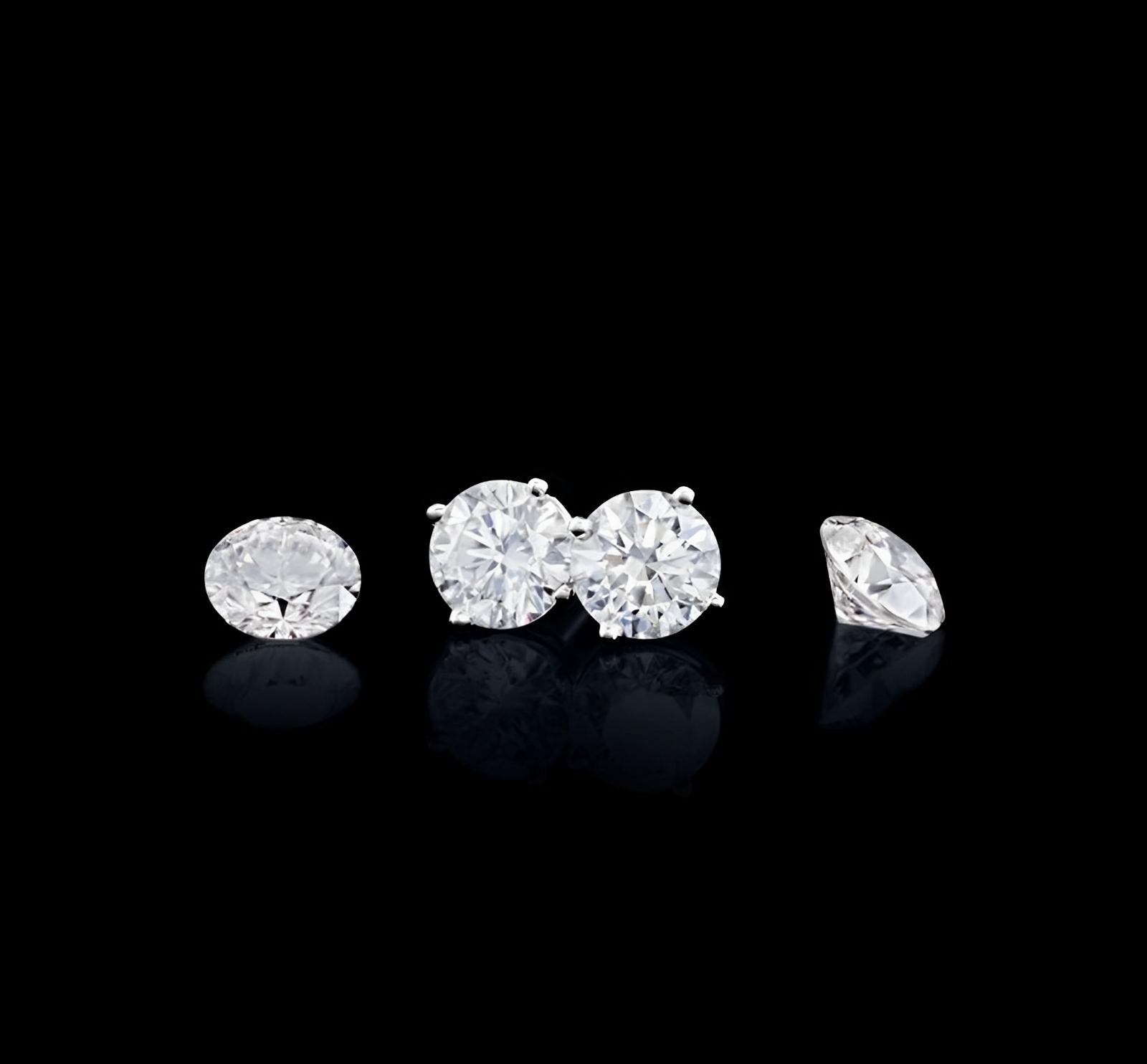 14kt white gold lab grown diamond earrings