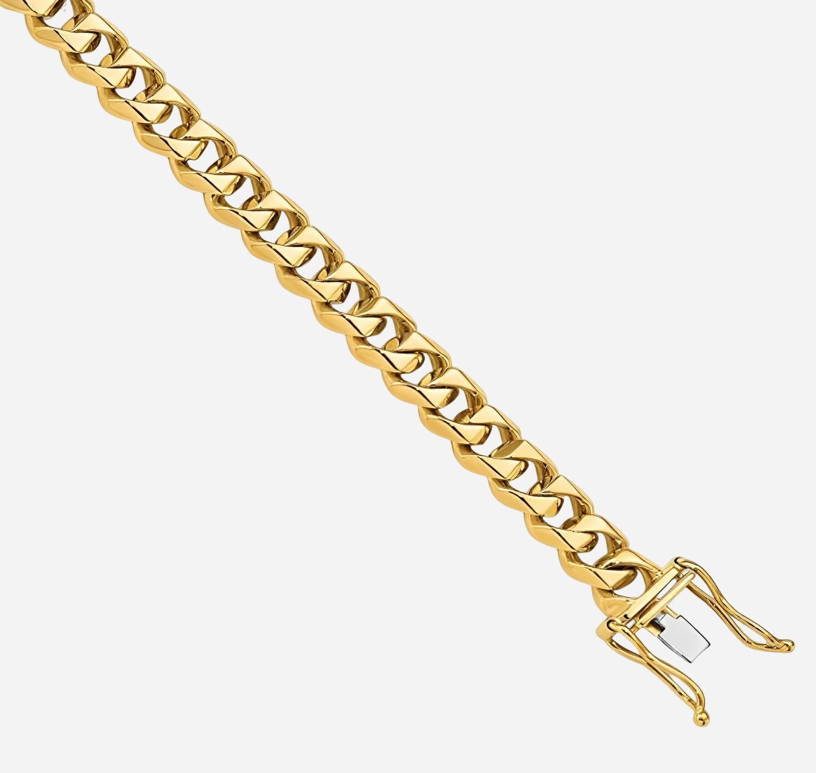 14 karat yellow gold HEAVY curb link chain.