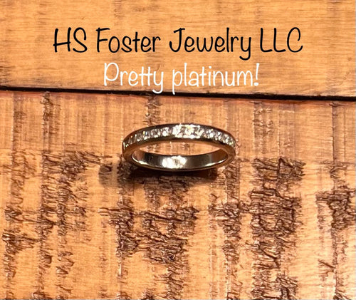 Copy of Anniversary band, platinum, natural diamond, 1/2ctw.