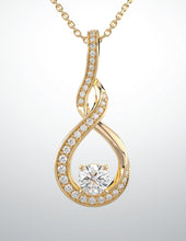 Load image into Gallery viewer, Pendant, yellow gold and diamonds.