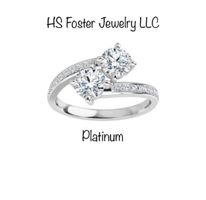 Platinum ring with natural diamonds.