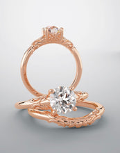 Load image into Gallery viewer, Bridal set rose gold and diamond