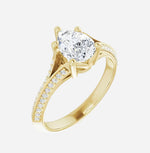 White gold natural diamond engagement ring.