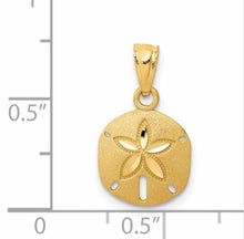 Load image into Gallery viewer, Charm, yellow gold sand dollar. qg