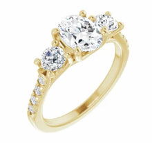 Load image into Gallery viewer, 14kt white gold engagement ring. Featuring natural diamonds.