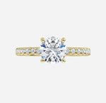 Color gem ring with 6mm purple amethyst & 19 diamonds