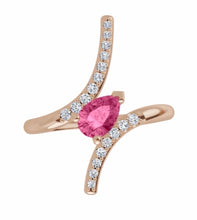Load image into Gallery viewer, Color gem ring yellow gold ruby diamond