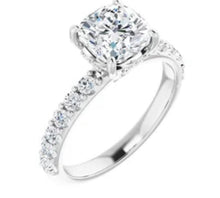 Load image into Gallery viewer, 3.02ct. radiant lab grown diamond ring.