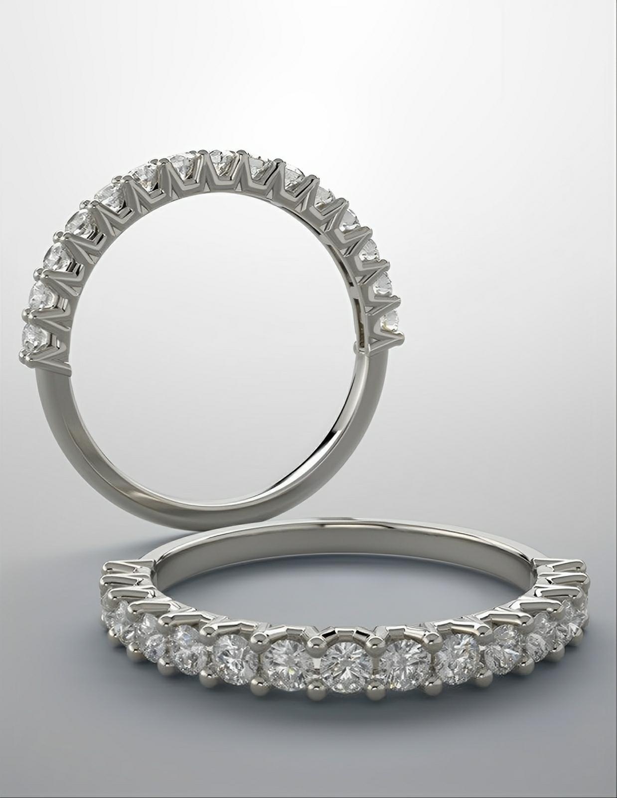 Diamond band white gold and diamonds