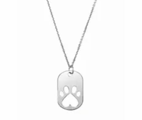 Cause for paws Sterling silver pendant with 18 inch chain