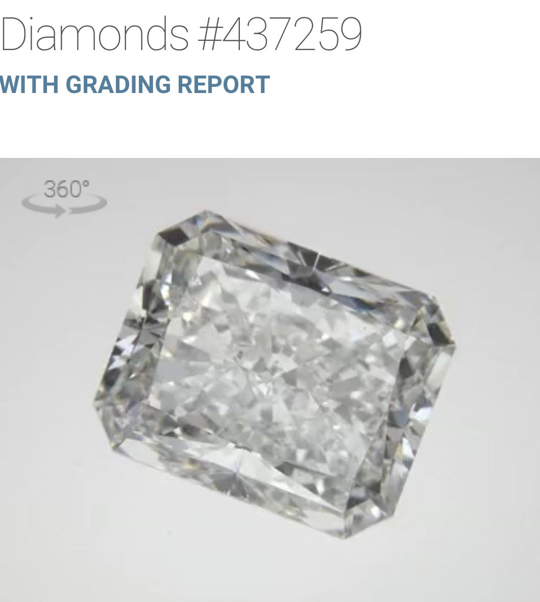 Radiant shaped 3.06ct. diamond, GIA I/SI2.