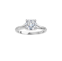 Load image into Gallery viewer, 14kt yellow gold natural diamond engagement ring.